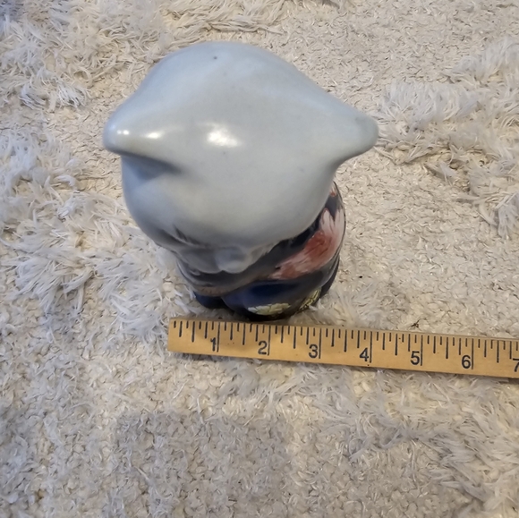 Unique Vintage Porcelain Painted Chinese Cat Figure Statue Art Deco - Picture 5 of 6